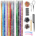 Fairy Hair Tinsel Extension Kit – 2400 Sparkling Strands with Pro Styling Tools